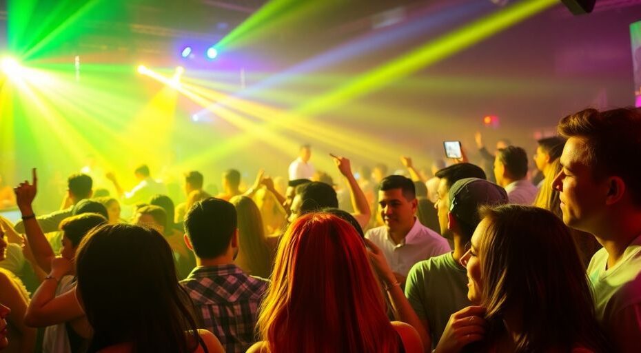 People enjoying a live event.
