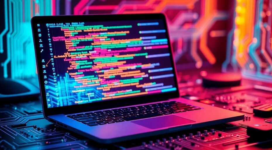 Diverse coding tools with vibrant interfaces.