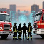 Firefighters transitioning from old to new data systems.