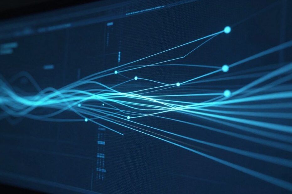 AI analyzing data streams to reduce alert fatigue.
