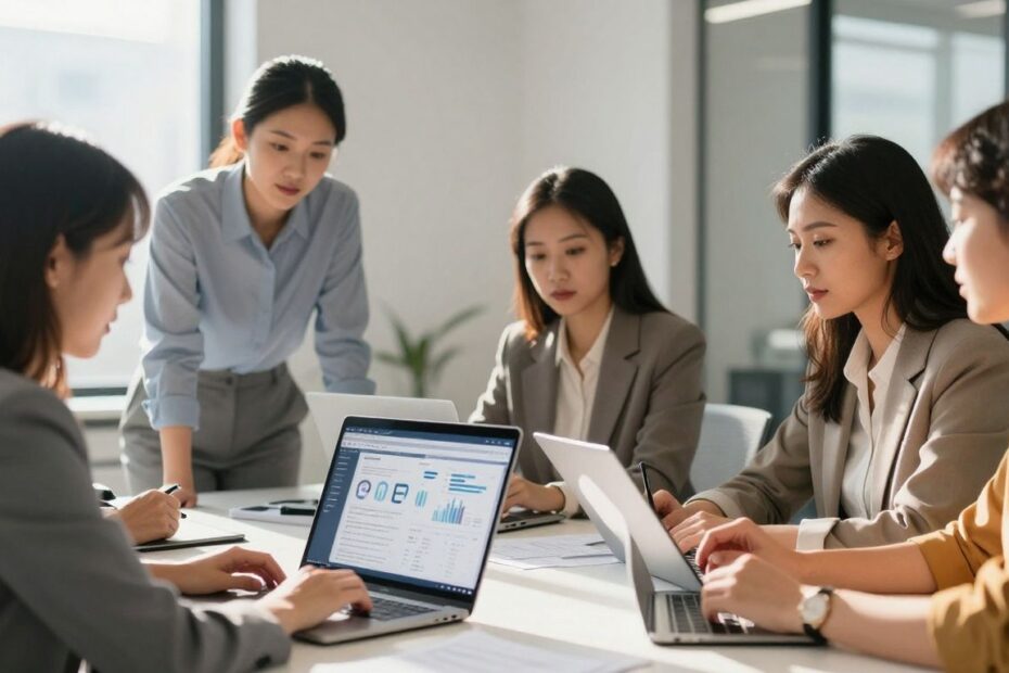 CFOs collaborating on SaaS spend management.