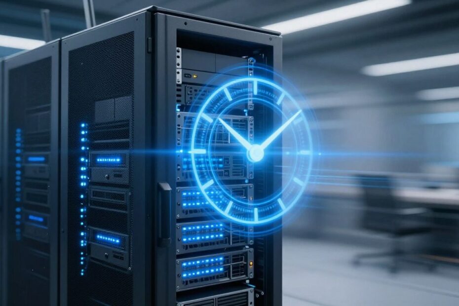 Cloud backup speed and data recovery concept